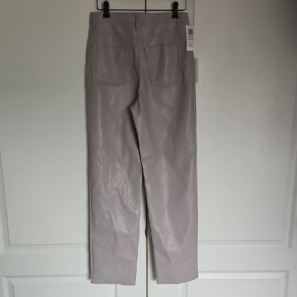 Wilfred Purple Straight Leg Faux Leather Pants - Picture 4 of 16